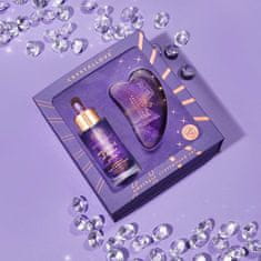 CRYSTALLOVE Amethyst kristalizirani set - ametistni serum za lice i masažna ploča gua sha