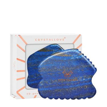 CRYSTALLOVE Lapis lazuli CONTOUR GUA SHA - ploča za masažu lica gua sha s lapis lazulijem