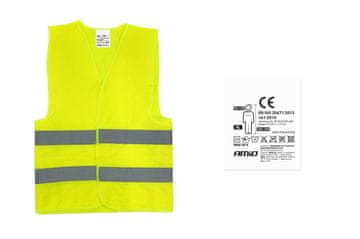 AMIO Žuti XXL reflektirajući prsluk za upozorenje s certifikatom -01734