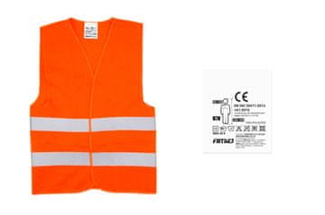 AMIO Narančasti XL reflektirajući prsluk za upozorenje s certifikatom -01735