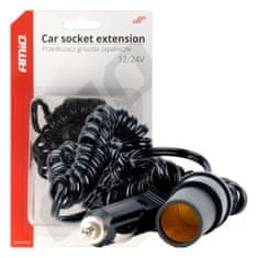 AMIO Produžni kabel za upaljač u automobilu 12V 24V 300cm -03805