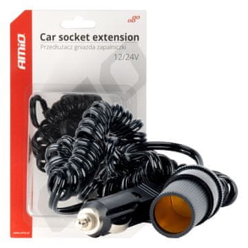 AMIO Produžni kabel za upaljač u automobilu 12V 24V 300cm -03805