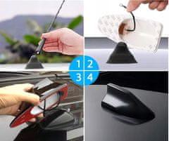 AMIO Auto antena za peraje morskog psa -03139