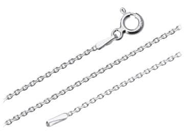 Seijou Kratka srebrna ženska ogrlica za gležanj s dijamantima 1,4 mm, 40 cm