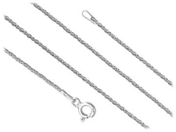Seijou Dugi srebrni uvijeni pleteni lančić s repom lisice 1,4 mm, ukrasni, 90 cm