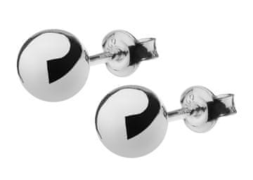 Seijou Srebrne kuglice 6 mm ženske sjajne kuglice srebro 925