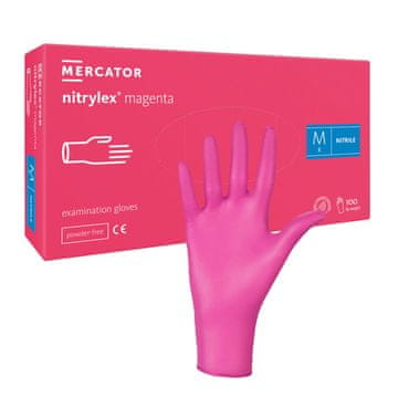 Nitrilne rukavice M roze Nitrylex Magenta 100 komada