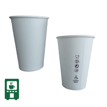 Bijela papirnata čaša za disperziju 300 ml, promjer 75 mm 50 kom.
