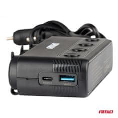 AMIO Razdjelnik utičnice za upaljač PD30W QC3.0 12/24V max 216W -04175