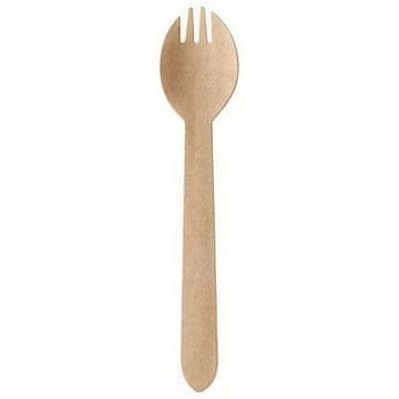 Papstar Drvene žlice-vilice 16 cm 100 kom.
