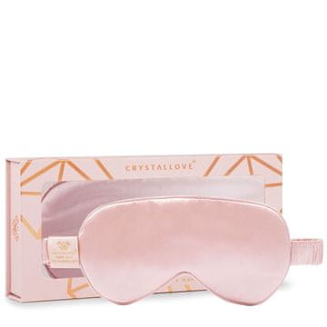 CRYSTALLOVE svilena maska za oči - ruža