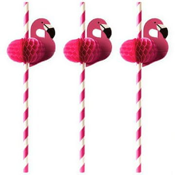 Papstar Papirnate slamke "Flamingo" 6/200 mm 50 kom.