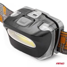 AMIO Latarka czołowa COB na baterie 3xAAA 150Flux IPX3 -02199