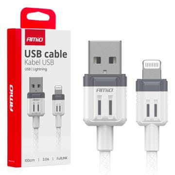 AMIO USB-A - LIGHTNING IPHONE 3A kabel za punjenje 100 cm FullLINK -03907