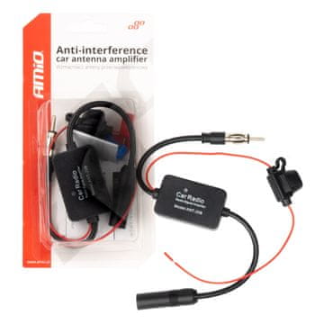 AMIO Pojačalo za automobilsku antenu protiv interferencije 12V -04133