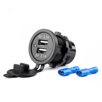 AMIO Vodootporni punjač s 2x USB utičnice 12V 24V MOD-04 -02854