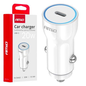 AMIO USB-C 20W auto punjač -03880