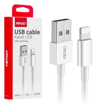 AMIO USB-A - LIGHTNING kabel za punjenje iPhonea 2A 100 cm FullLINK -03895