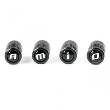 AMIO Aluminijske kapice za ventile, crne, -03277