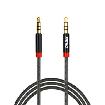 AMIO AUX MINI JACK kabel 3,5 mm pleteni 100 cm -03269