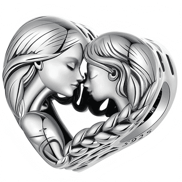 Privjesak za Pandora charms srce sestre srebro 925 charmsy trusky