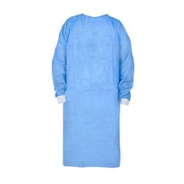 Medicinski ogrtač M, nesterilni, plavi, s manžetom, vezanje naramenicama (SMS netkani materijal 35g) 1 kom.