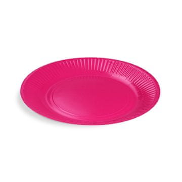 IMEX Okrugli papirnati tanjur, fuksija, promjer 23 cm, 10 kom.