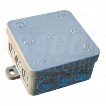 Tracon Electric Fleksibilna montažna kutija, za nadžbuknu montažu, siva 75 x 75 x 40 mm, IP54