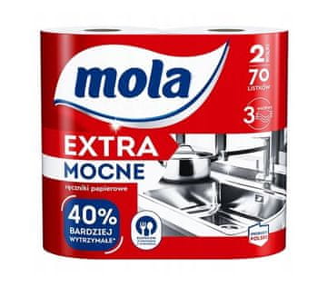 Mola Extra Strong papirnati ručnik s 3 sloja, 2 role