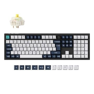 Keychron Q6 Max bežična mehanička tipkovnica, Gateron Jupiter banana prekidači, RGB, crna (Q6M-M4-UK)