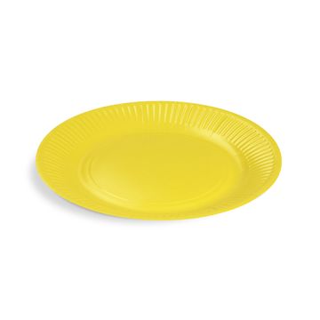 IMEX Okrugli papirnati tanjur, žuti, promjer 23 cm, 10 kom.