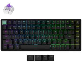 Keychron K2 HE brezžična mehanska tipkovnica, aluminij, Gateron nebula stikala, RGB, črna (K2H-J1-UK)