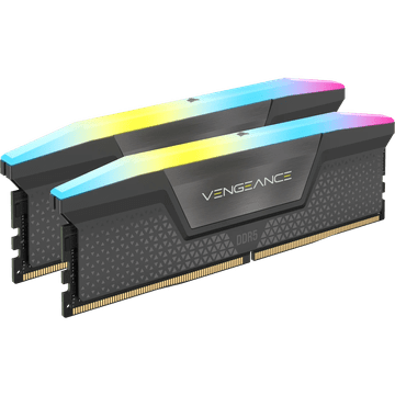 Corsair Vengeance RGB memorija, DDR5, 64GB (2x32GB), 6000MHz, CL40, XMP 3.0, UDIMM, crna (CMH64GX5M2D6000C40)