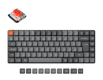 Keychron K3 Max bežična mehanička tipkovnica niskog profila, Gateron crveni prekidači, RGB, siva (K3M-H1-UK)