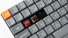 Keychron K3 Max bežična mehanička tipkovnica niskog profila, Gateron crveni prekidači, RGB, siva (K3M-H1-UK)