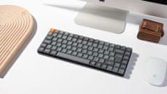 Keychron K3 Max bežična mehanička tipkovnica niskog profila, Gateron smeđi prekidači, RGB, siva (K3M-H3-UK)