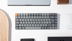 Keychron K3 Max bežična mehanička tipkovnica niskog profila, Gateron smeđi prekidači, RGB, siva (K3M-H3-UK)