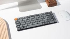 Keychron K3 Max bežična mehanička tipkovnica niskog profila, Gateron smeđi prekidači, RGB, siva (K3M-H3-UK)