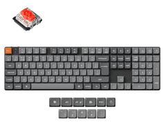 Keychron K5 Max bežična mehanička tipkovnica niskog profila, Gateron crveni prekidači, RGB (K5M-H1-UK)