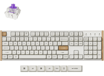 Keychron K10 HE bežična mehanička tipkovnica, aluminij, Gateron nebula magnetski prekidači, RGB, bijela (Special Edition) (K10H-Q1-UK)