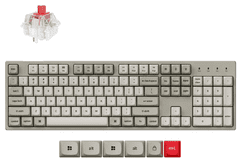 Keychron C2 Pro 8K žičana mehanička tipkovnica, crveni prekidači, RGB, retro (C2PX-M1-UK)