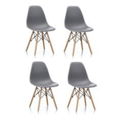 Aga 4x Blagovaonska stolica Siva