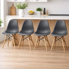 Aga 4x Blagovaonska stolica Siva