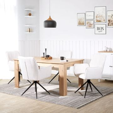 Homestyle4U Stol za blagovaonicu 61x925x575 cm bijela