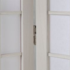 Pregrada za prostor 4-panelna Shoji pregrada 176x22x175 cm bijela sklopiva