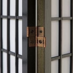 Pregrada za prostor 5 panela Shoji 175x220x22 cm crna