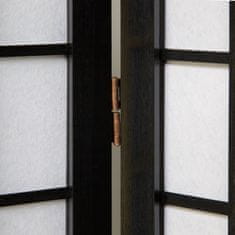 Pregrada za prostor 5 panela Shoji 175x220x22 cm crna