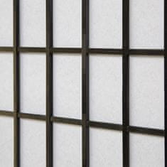 Pregrada za prostor 5 panela Shoji 175x220x22 cm crna