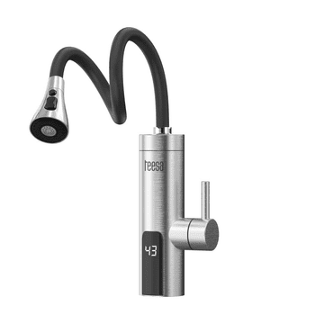 Teesa Električna slavina za grijanje TSA4107, 3000W, IPX4, siva, metalna, flex izljev