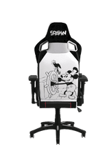Spawn Igraća stolica Steamboat Willie Edition, magnetski jastuk, 4D naslon za leđa, 136 kg, crno-bijela
